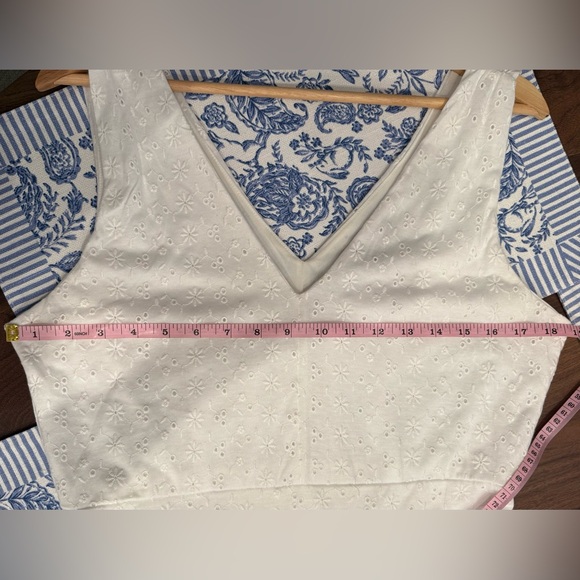 LOFT Cute White Double V-Neck Flounce Sundress - Picture 7 of 12